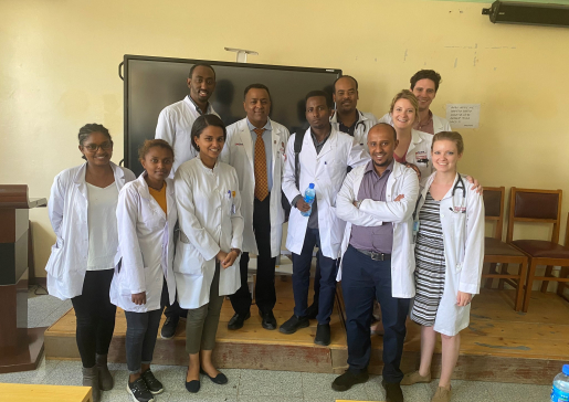 Dr. Dawd Siraj and colleagues during a global health trip in Ethiopia