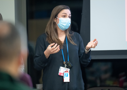 WILD program co-founder Dr. Sarah Donohue speaks to participants