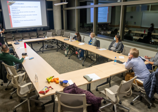 University of Wisconsin Department Chair Dr. Lynn Schnapp presents to a group of participants at WILD session