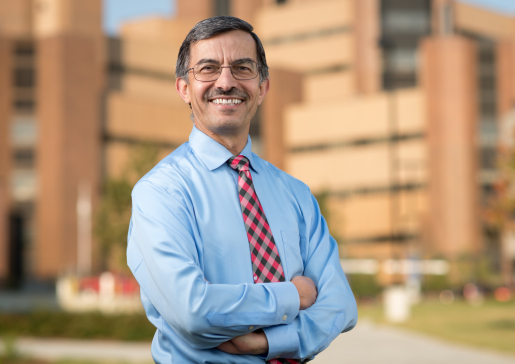 Dr. Nizar Jarjour outside University Hospital