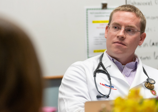 Dr. Sean O'Neill during a meeting