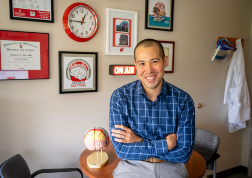 Dr. Nathaniel Chin in his office.