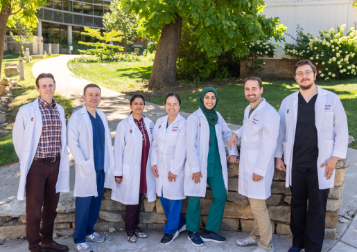 Outdoor group photo of 2023 Nephrology fellows