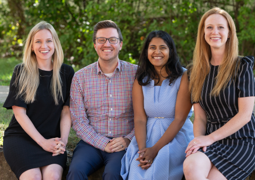 Photo of Kelsey Holbert, Michael Houghan, Caroline Burkey and Amy Bier