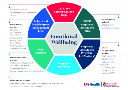 UW Health emotional well-being wheel