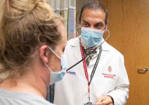 Dr. Parajuli in clinic.