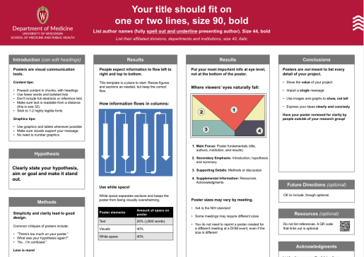 Screenshot of a research poster template