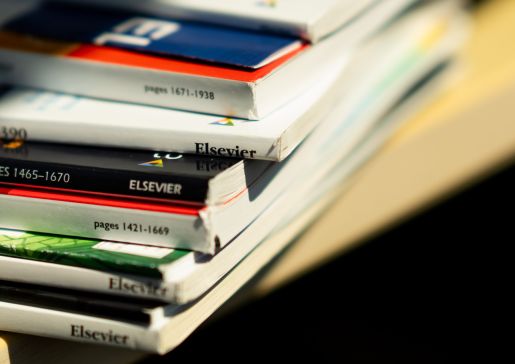 A stack of journals